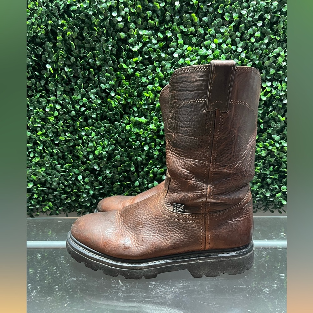 Justin Boots Dark Brown Men's Boots - Picture 3 of 9